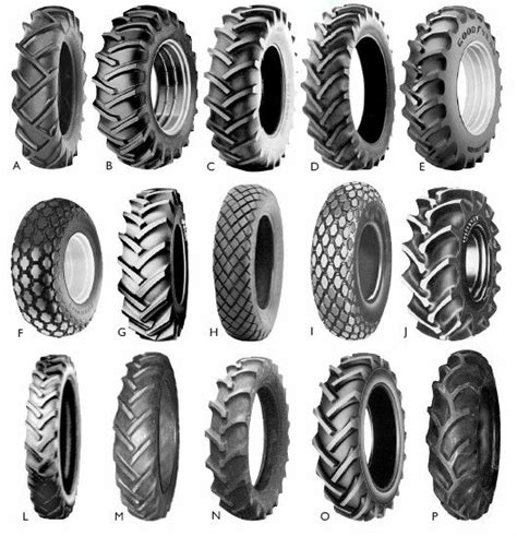 different kinds of tractor tires